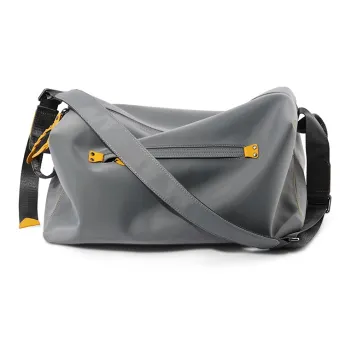 MOYYI Water-Repellent Oxford Shoulder Bag Men's Glacier Gray