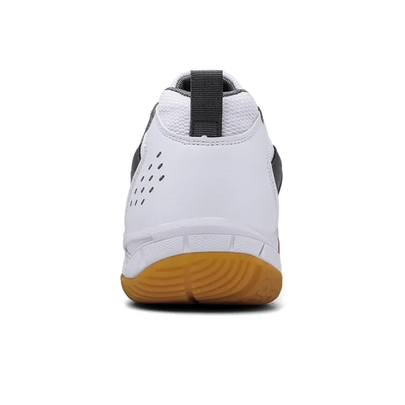 TABOLU Cushioning Coverage Support Abrasion-Resistant Lightweight Low-Top Badminton Shoes Unisex White-11
