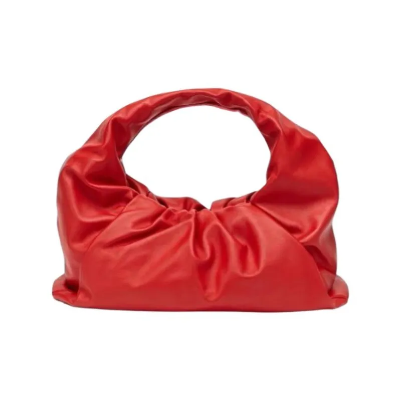 Bottega Veneta Leather Handbag Women's Red-0