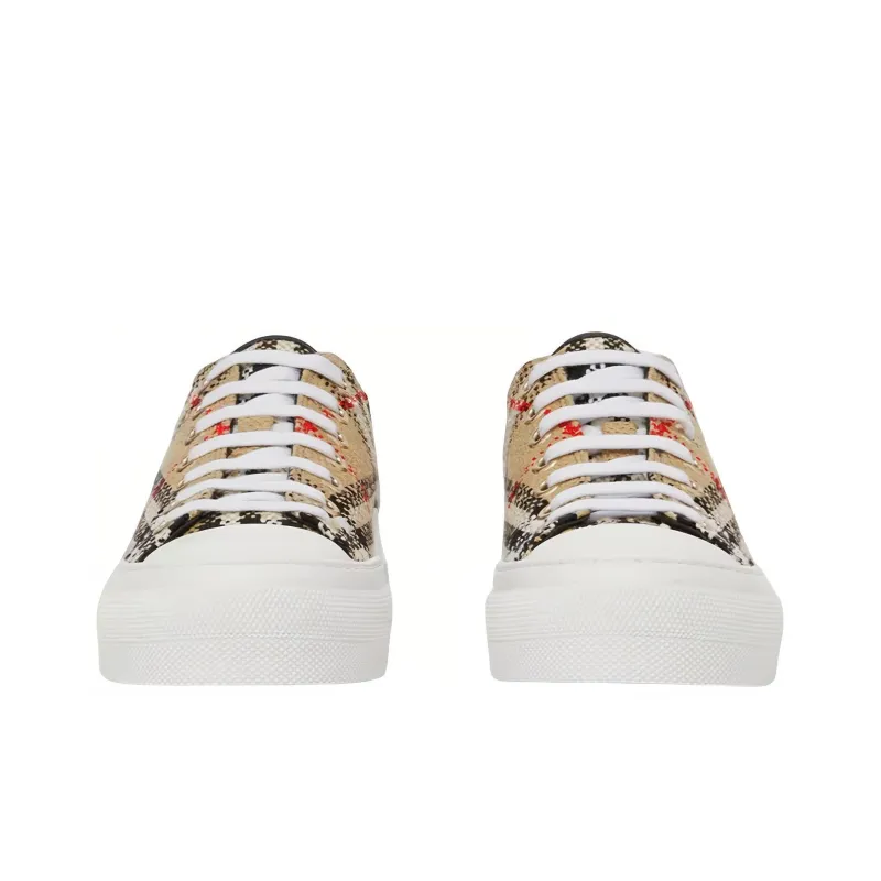 Burberry Vintage Check Boucle Low-Top Sneakers Beige Women's-2