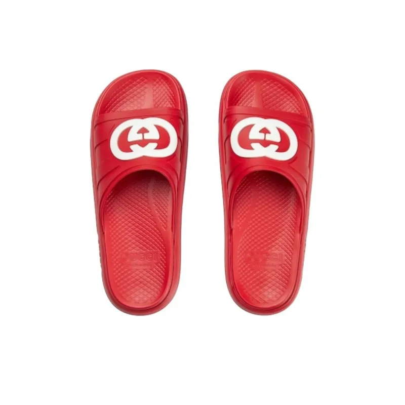 GUCCI Slide 'Interlocking G Maple Red'-3