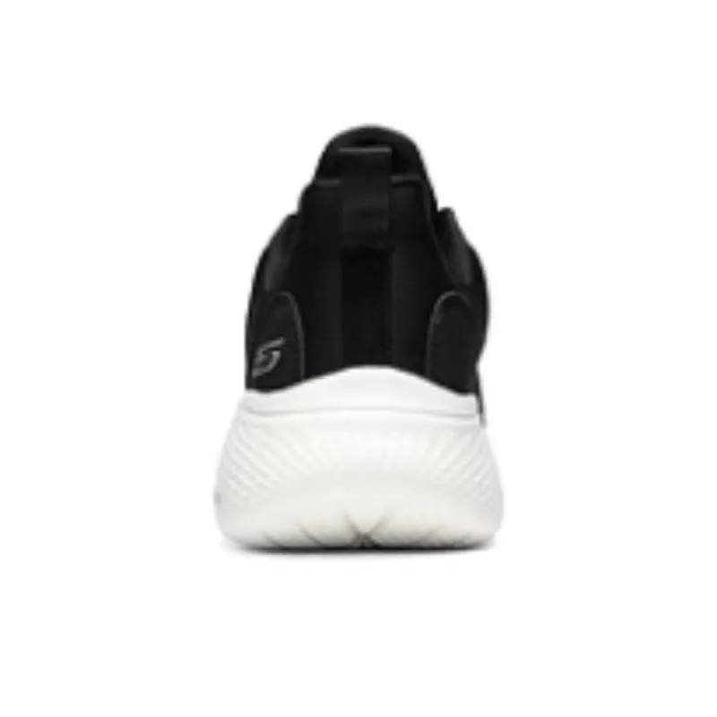 Skechers Slip Resistant Breathable Low Top Running Shoes Women's Black White-3