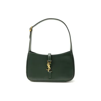 SAINT LAURENT LE5A7 Smooth Leather Hobo Bag Shoulder Bag Hobo Bag Handbag Shoulder Bag Women's Dark Ink Green