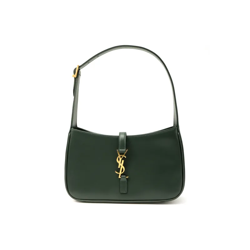SAINT LAURENT LE5A7 Smooth Leather Hobo Bag Shoulder Bag Hobo Bag Handbag Shoulder Bag Women's Dark Ink Green-0