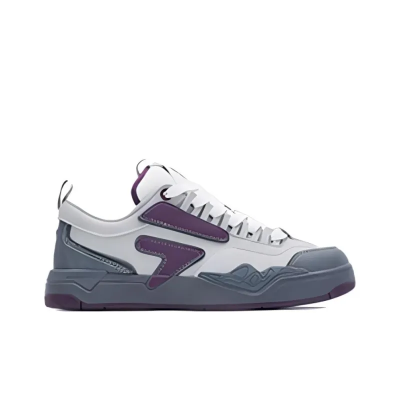 FILA FUSION Nollie Anti Slip Wear Resistant Impact Resistant Quick Drying Low Top Skateboard Shoes Women's Gray-1