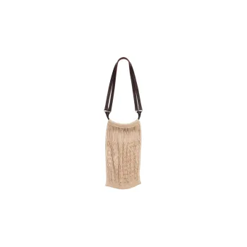 Lemaire Fabric With Cow Leather Handbag, Shoulder Bag Unisex Light Beige
