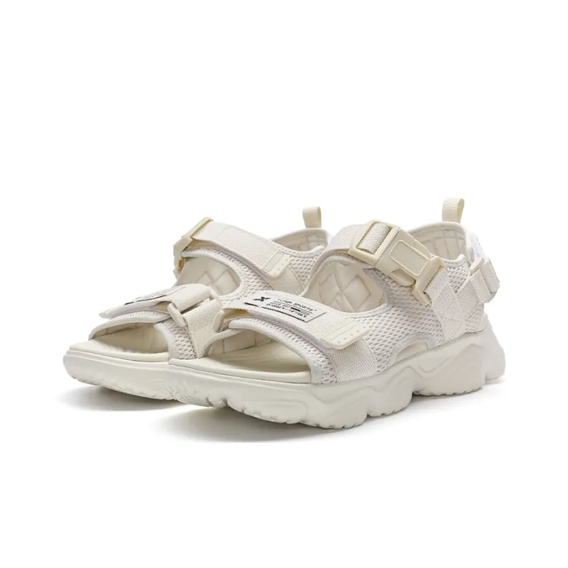 XTEP Beach Sandals Men's White Sand Gray-4