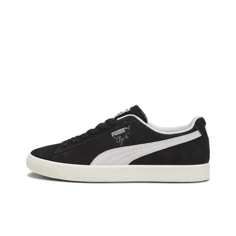 PUMA Clyde Hairy Suede PUMA Black Frosted Ivory-0