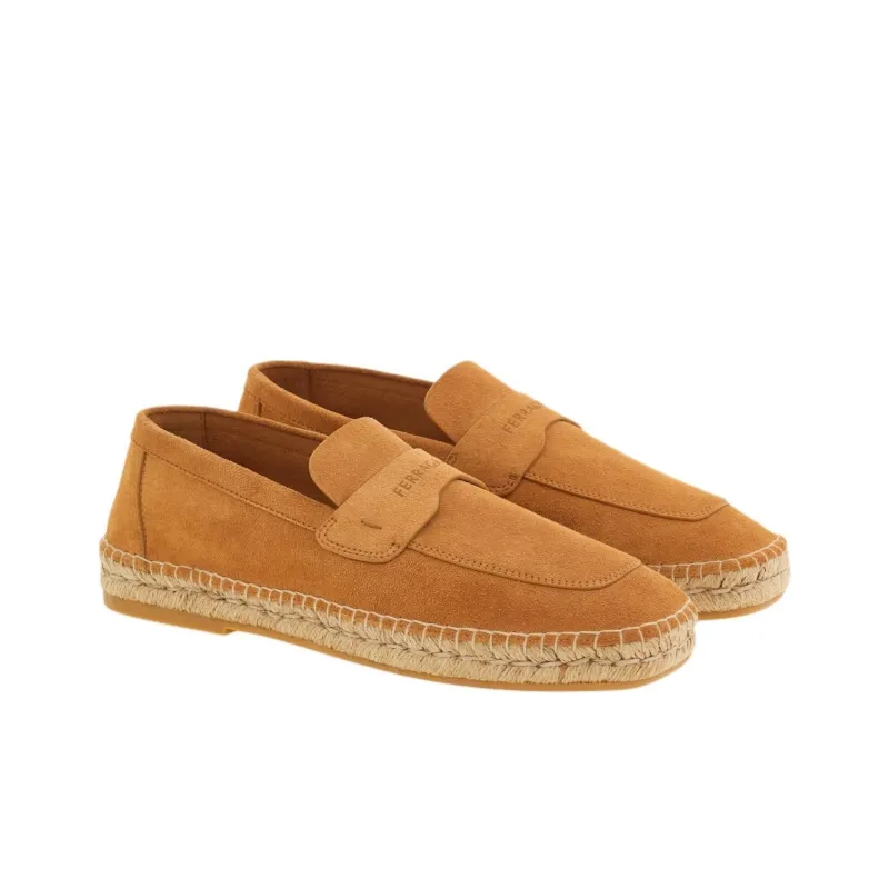 FERRAGAMO Logo-debossed Suede Loafers-1
