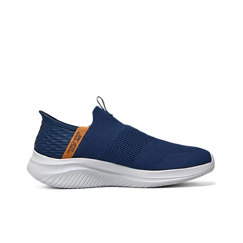 Skechers Hands Free Slip Ins Anti Slip Wear Resistant Low Top Casual Shoes Men's Blue Orange-1