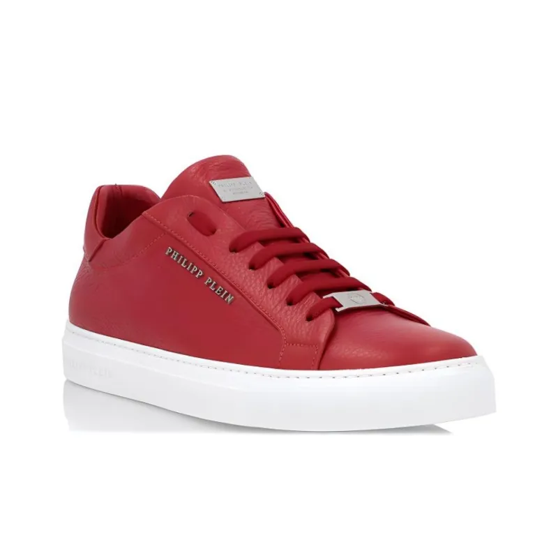 PHILIPP PLEIN Low Top Stylish Skateboarding Shoes Men's Red-2