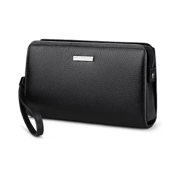 WilliamPOLO Top Grain Cow Leather Lock Design Clutch Large Size Men's Multicolor