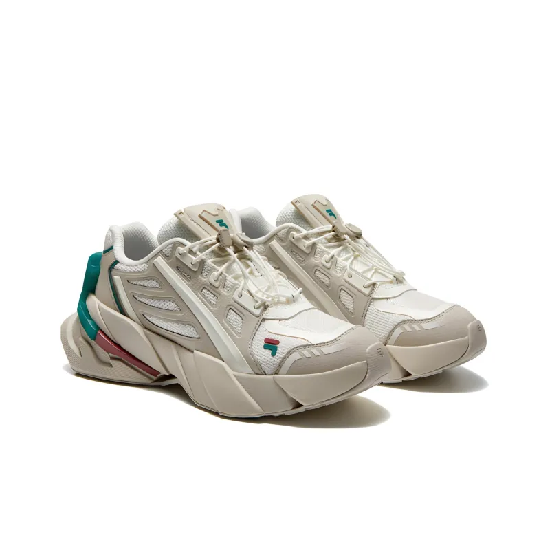 FILA FUSION TI 22 Anti Slip Wear Resistant Low Top Casual Shoes Men's Ecru-2