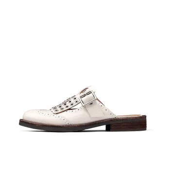 BREAD TREE Müller Slippers 3cm Women's Pearl White