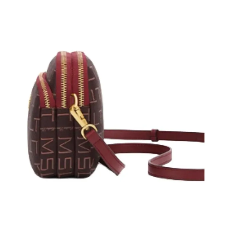 MashaLanti PVC Small Square Bag Crossbody Bag Shoulder Bag Small Size Women's Burgundy-5