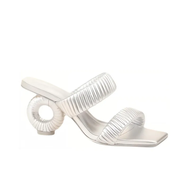 Cult Gaia Valence 90mm Leather Sandals-2