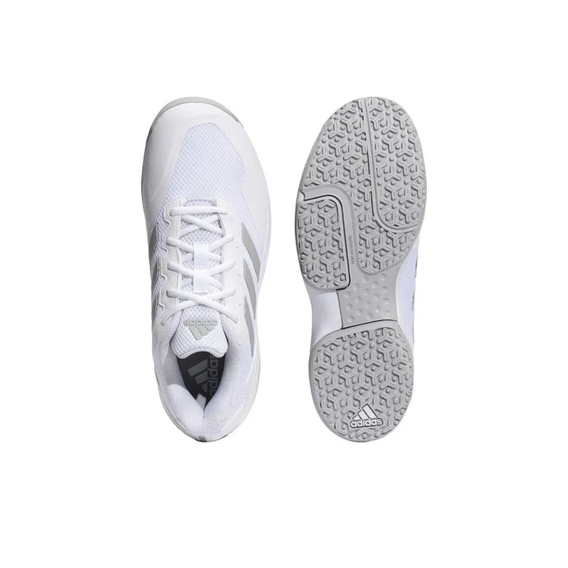 Adidas GameCourt Abrasion Resistant Breathable Low Top Tennis Shoes Unisex White-4