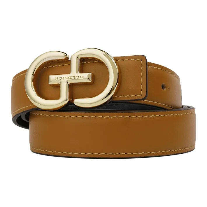 GOLDLION Cow Leather Belts Women's Multiple Colors Width 2.3cm-9