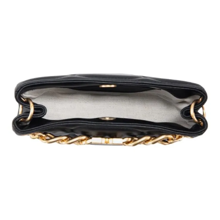 SAM EDELMAN Sheepskin Handbag Shoulder Bag Small Size Women's Black-2