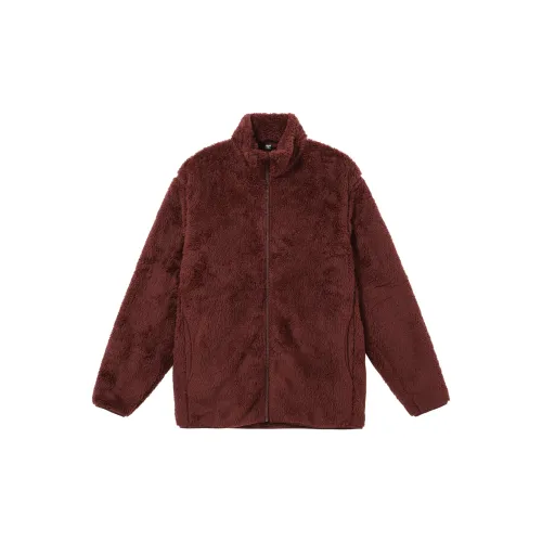 UNIQLO Velvet Jackets Unisex Dark Red