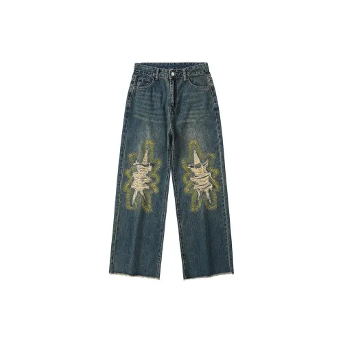 Crying Center Jeans Unisex Denim Blue