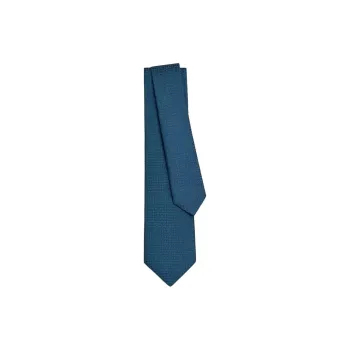 HERMES Silk Ties Men's Dark Blue