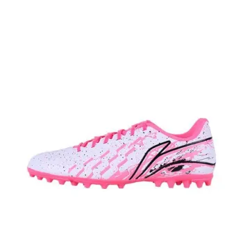LiNing MG Rubber Short Studs Cushioning, Slip Resistant, And Abrasion Resistant Soccer Shoes Men's Pink