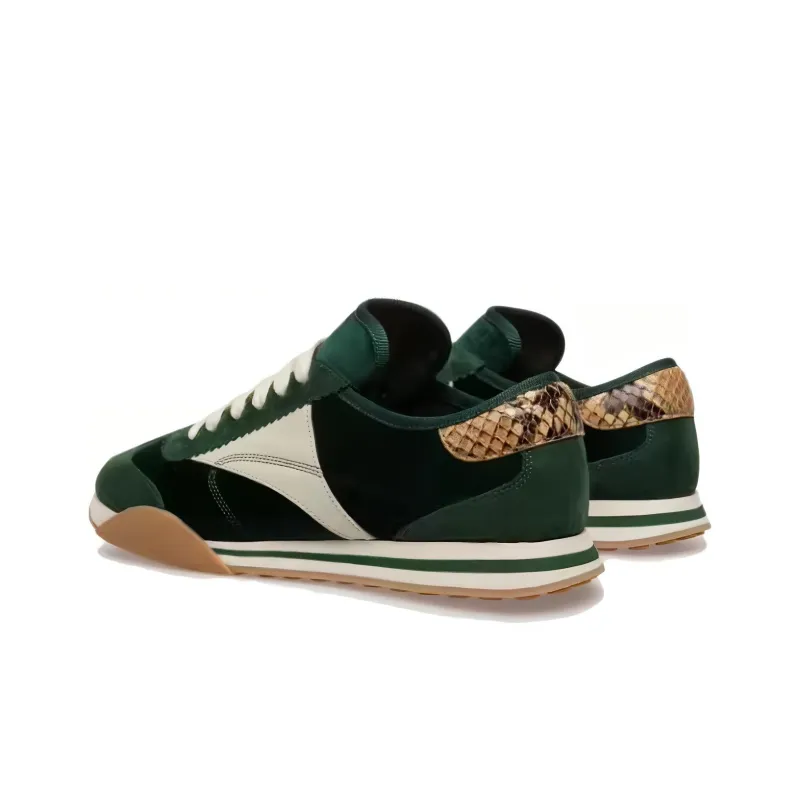 BALLY Low-Top Casual Shoes Men's White Green-3