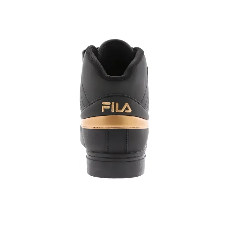 FILA VULC 13 Slip-Resistant Low-Top Skateboard Shoes Men's Black Gold-3