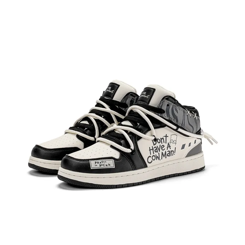 The Simpsons Skateboard Shoes Unisex High Top Black/Classic Black Red-7