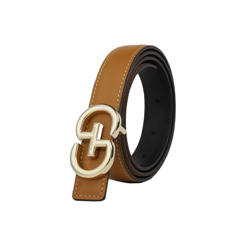 GOLDLION Cow Leather Belts Women's Multiple Colors Width 2.3cm-8