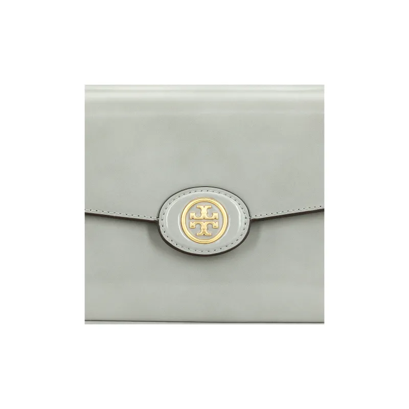 TORY BURCH Robinson Spazzolato Shoulder Bag Light Granite-4