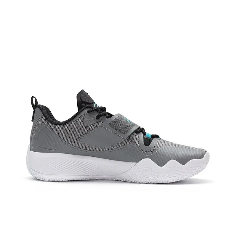 XTEP Jlin 2 V2 Jeremy Lin Abrasion Resistant Breathable Low Top Basketball Shoes Men's Smoke Gray/Sunny Mountain Blue-1