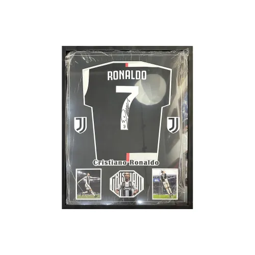 Huayitaojin Juventus Black And White Fan Edition Jersey EM Official Contracted Company Certificate It Is Framed 94x74CM