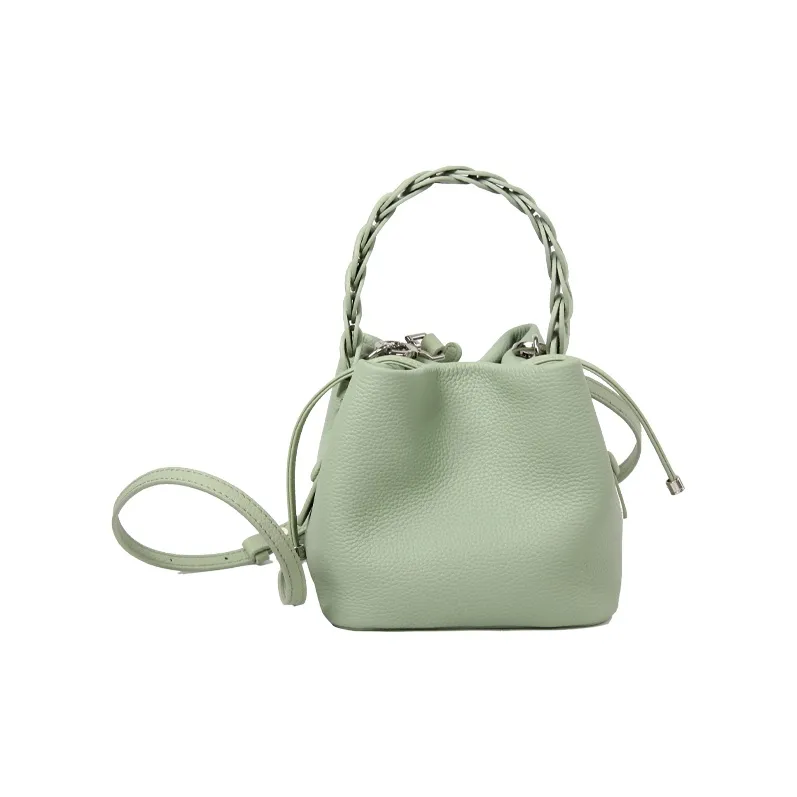 YOCAMU Top Grain Cow Leather Bucket Bag, Shoulder Bag, Crossbody Bag, Handbag Women's Multicolor-12