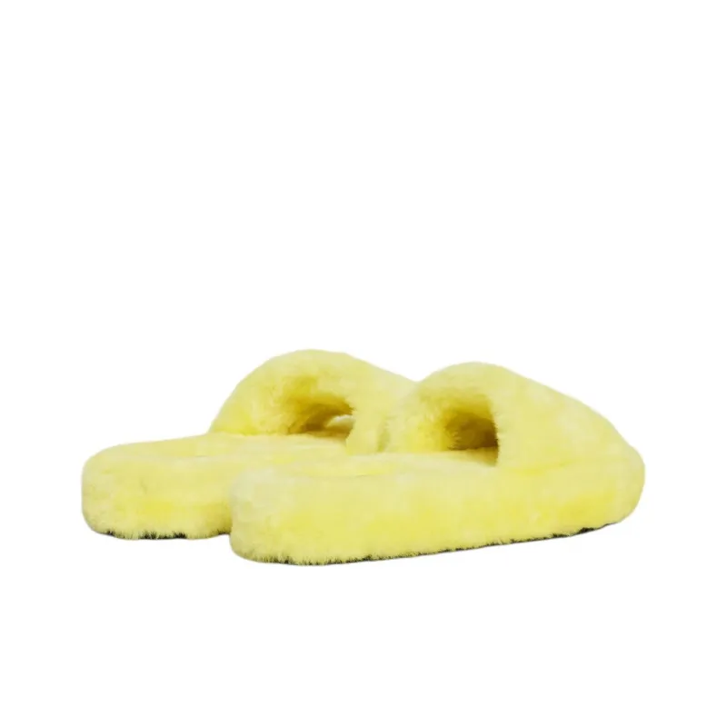 CELINE Triomphe Slide Slippers Women's Yellow-2