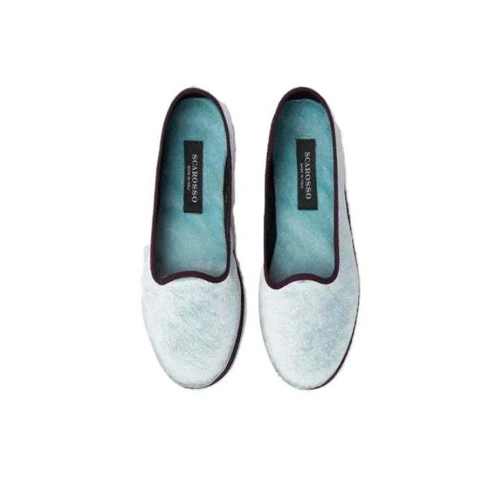 SCAROSSO Valentina Almond Toe Velvet Slippers Women's-2