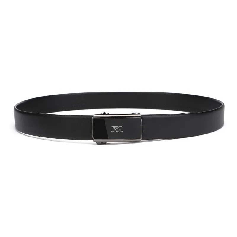SEPTWOLVES Genuine Leather Business Advanced Comfortable Elegance Leather Belts Men's Width 3.5CM-1