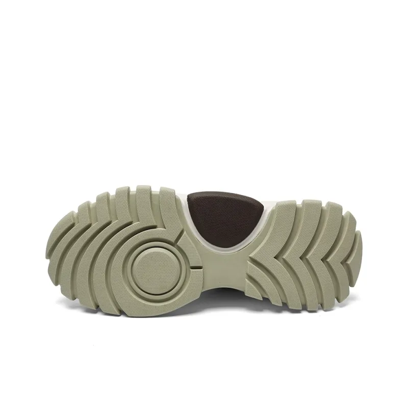 JEEP SPIRIT Chunky Sneakers Men Low Top Dark Forest Green-4