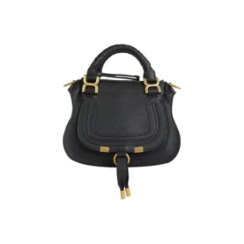 Chloe Marcie Grained Calfskin Shoulder Bag Crossbody Bag Handbag Mini Women's Black