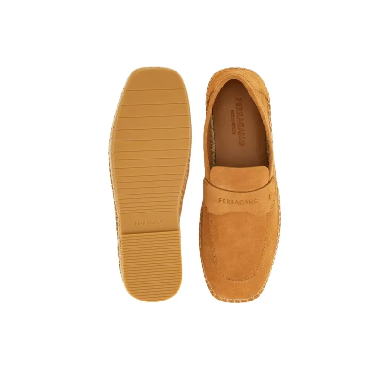 FERRAGAMO Logo-debossed Suede Loafers-3