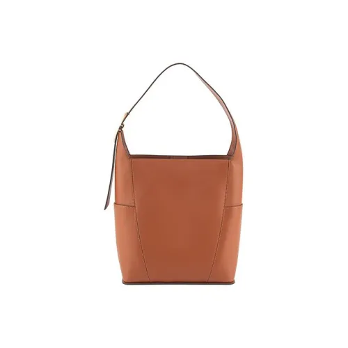 SAM EDELMAN Cow Leather Bucket Bags Shoulder Bags Medium Size Women's Brown