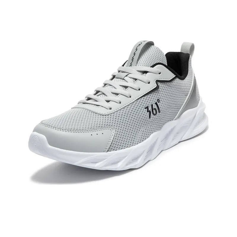 361° Cushioning Breathable Low-Top Running Shoes Men's Gray Black-1