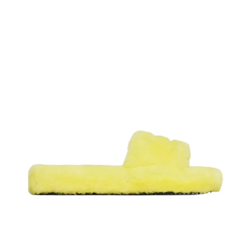 CELINE Triomphe Slide Slippers Women's Yellow-1