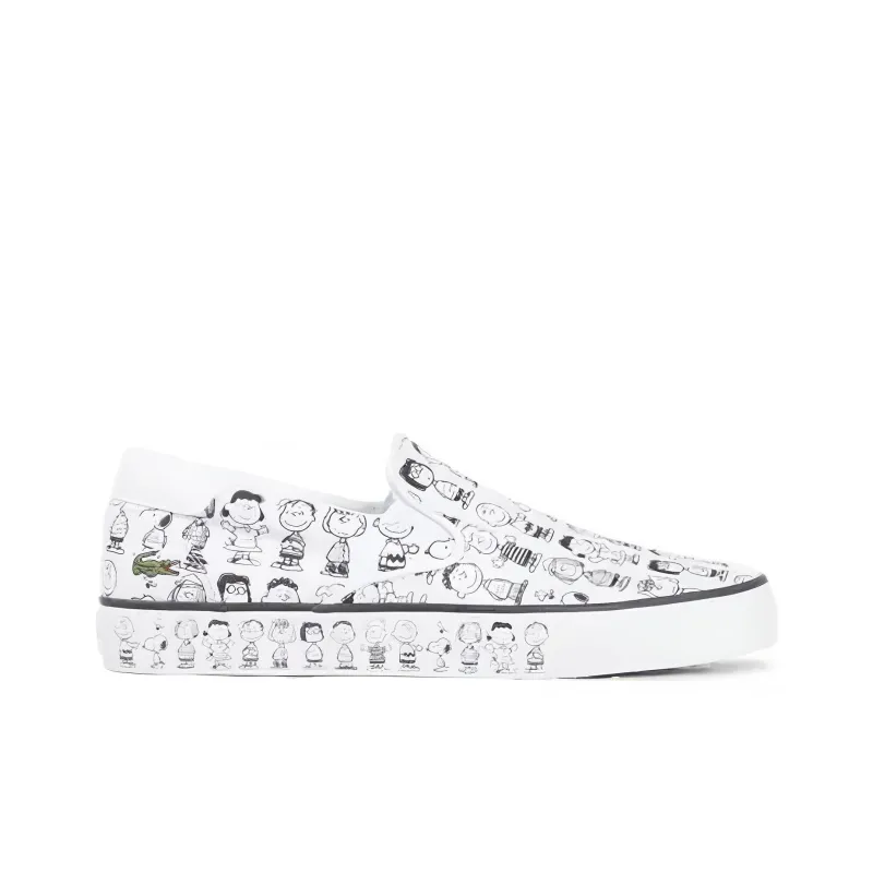 LACOSTE Low Top Skateboard Shoes Men's White-1