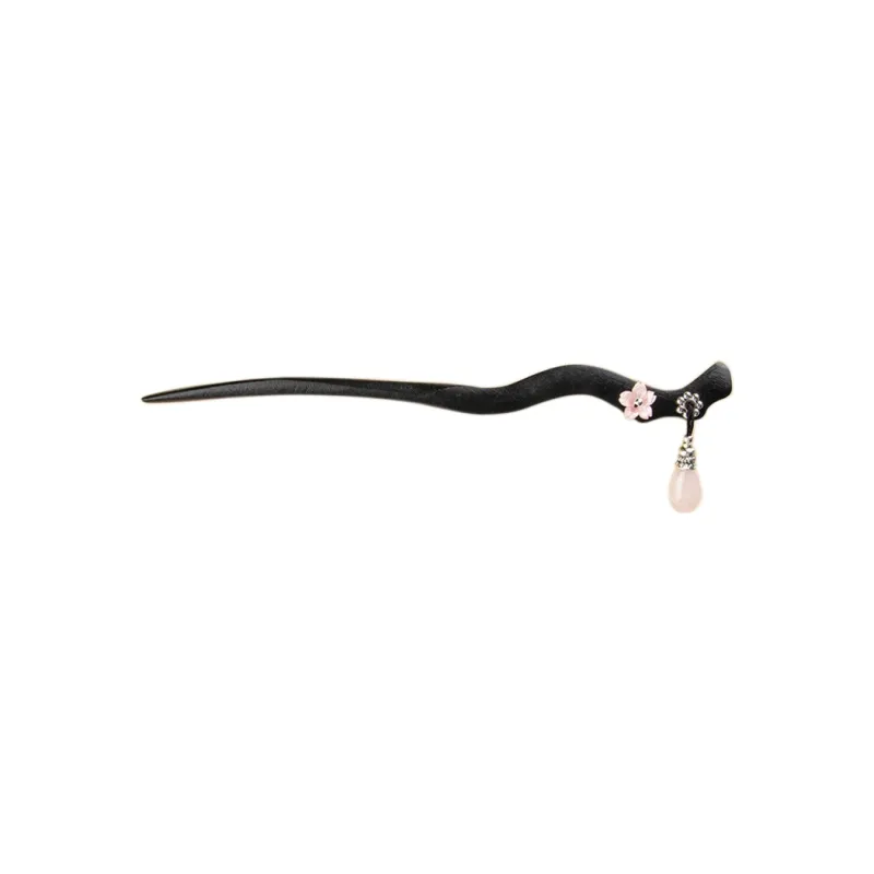 Kelanxi Wooden Hairpins Women's Black/Pink-0