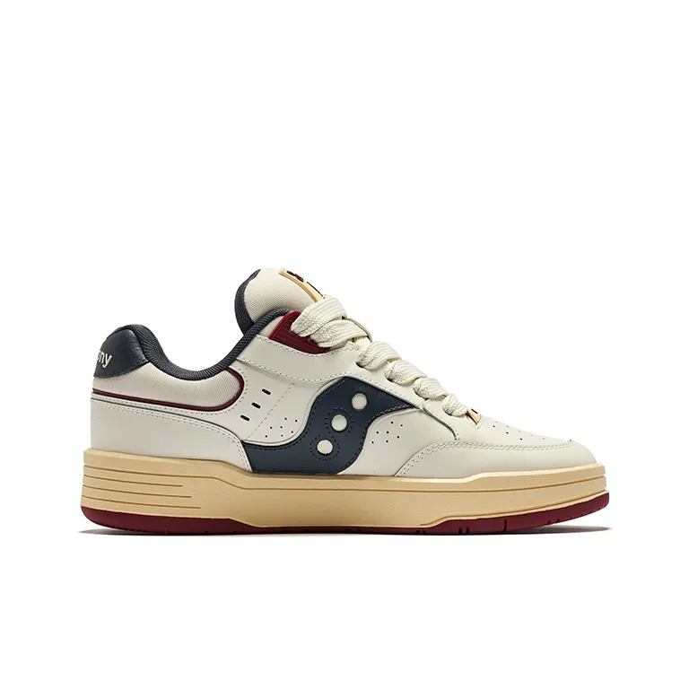 Saucony CHILLTIME Slip-Resistant Low-Top Running Shoes Unisex Beige Blue Red-1