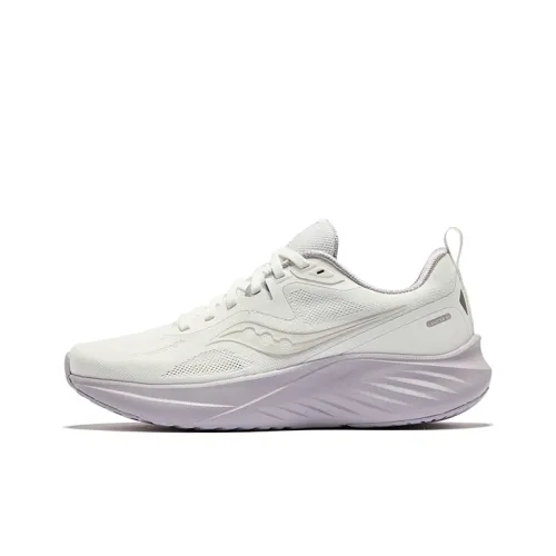 Saucony LANCER 3 Cushioning Wear Resistant Low Top Running Shoes Women's White Purple