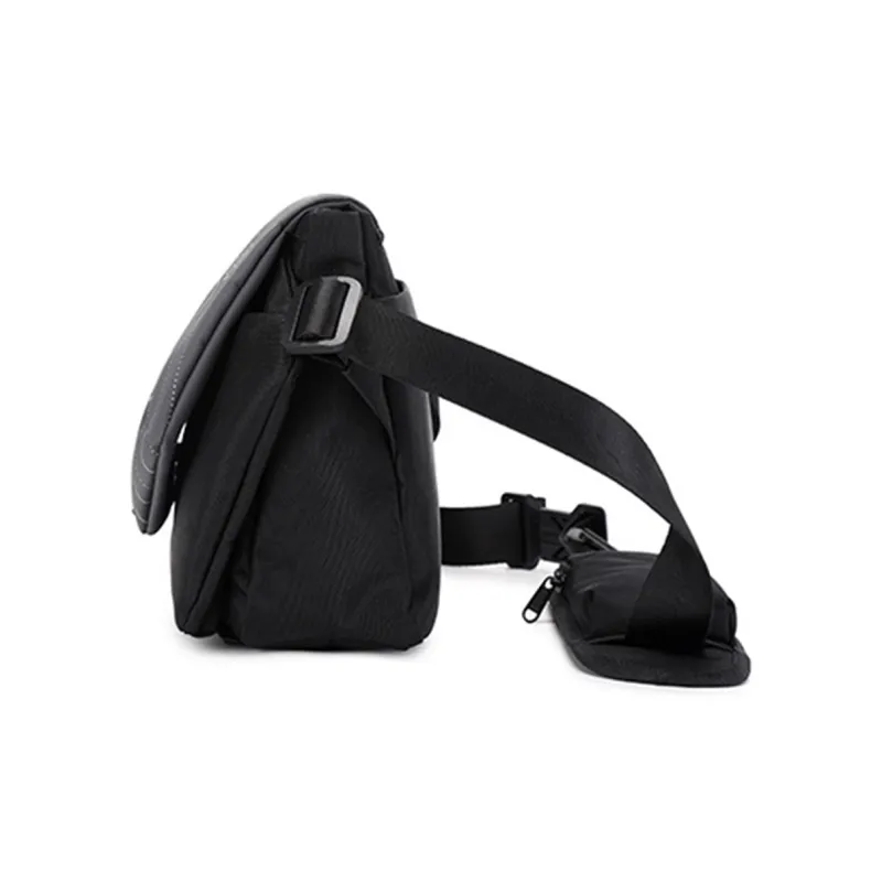 TAKI PU Fashion Casual Versatile Crossbody Bag, Shoulder Bag Unisex Black Gray/Gray Blue-2