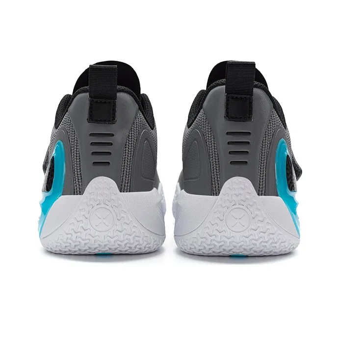 XTEP Jlin 2 V2 Jeremy Lin Abrasion Resistant Breathable Low Top Basketball Shoes Men's Smoke Gray/Sunny Mountain Blue-3